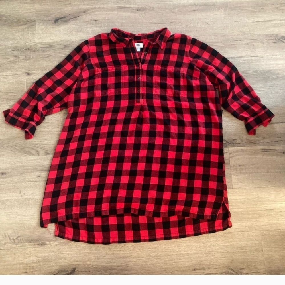 Old Navy buffalo flannel tunic 4X